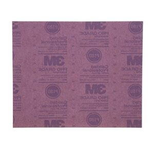 3M 26180CP-P-G 180 Grit Pro Grade No-Slip Grip Advanced Sandpaper (20 Pack), 9 x 11"