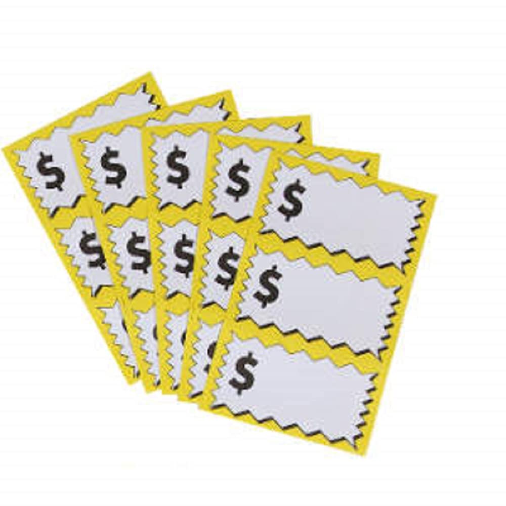 Sunburst Systems 4150 Yard Neon Yellow (10) Large Label 4150 Kit Includes (3) All-Weather Yard Sale Signs, (200) Pre-Priced Stickers , 11x14 inches