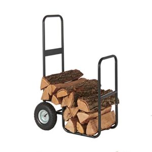 hy-c slcad shelter log caddy firewood mover - 150 lbs. capacity, all-steel frame, easy-tilt design
