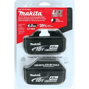 Makita BL1840-2 18V LXT® Lithium-Ion 4.0Ah Battery, 2/pk