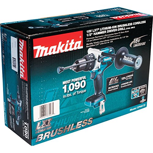 Makita XPH07Z 18V LXT® Lithium-Ion Brushless Cordless 1/2" Hammer Driver-Drill, Tool Only