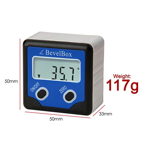 Digital Light Weight Bevel Box Gauge Angle Protractor Magnetic Angle Gage Level/Protractor/Bevel Gauge fo Handyman, DIY tools