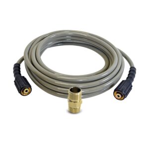 simpson cleaning 40224 morflex series 3300 psi pressure washer hose, cold water use, inner diameter, natural, 25-feet (1/4 inch)