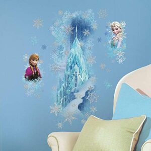 roommates rmk2739gm disney frozen ice palace with else and anna peel and stick giant wall decals