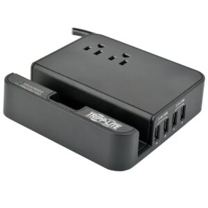 tripplite protect it! two-outlet portable surge suppressor, 6 ft, 1080 joules, black trptlp26usbb