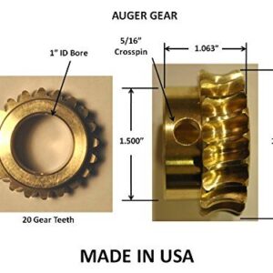 John Deere Compatible Snowblower Auger Worm Gear AM130756 1128DE 924DE Made in USA