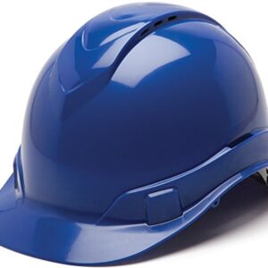 Pyramex Ridgeline Cap Style Hard Hat, Vented, 4-Point Ratchet Suspension, Blue