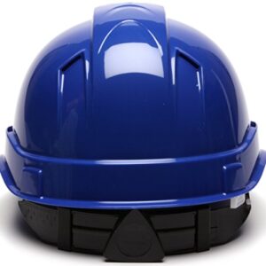 Pyramex Ridgeline Cap Style Hard Hat, Vented, 4-Point Ratchet Suspension, Blue