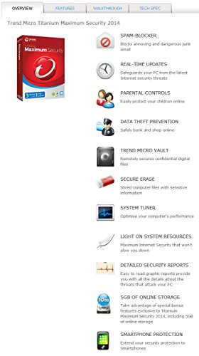 Trend Micro Maximum Internet Security 2014, Special Premium Edition, 5 Devices, 24 Months