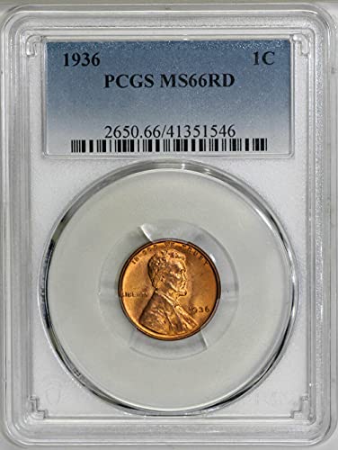 1936 Lincoln Wheat Penny PCGS MS66