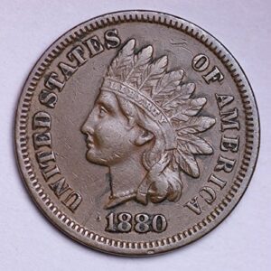 1880 Indian Head Penny Almost Uncirculated