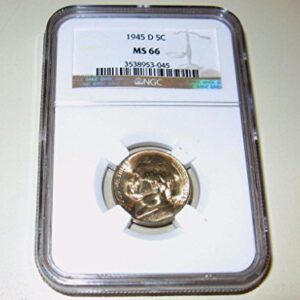 1945 D Jefferson Nickel NGC MS66