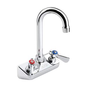 aa faucet 4" wall mount no lead faucet with 3-1/2" swivel gooseneck spout nsf
