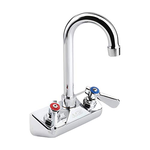 AA Faucet 4" Wall Mount No Lead Faucet with 3-1/2" Swivel Gooseneck Spout NSF