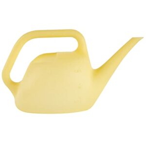 bloem translucent watering can: 1.5 liter - goldfinch yellow - 4 gallon capacity, easy to see water level, loop handle, durable resin, for indoor and outdoor use, gardening