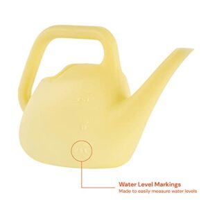 Bloem Translucent Watering Can: 1.5 Liter - Goldfinch Yellow - 4 Gallon Capacity, Easy to See Water Level, Loop Handle, Durable Resin, for Indoor and Outdoor Use, Gardening