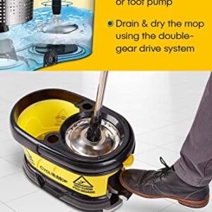 CycloMop® Commercial Spinning Spin Mop with Dolly Wheels - Heavy Duty Design for Years of Use