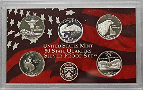 2007 S U.S. Silver State Quarters Proof Set US Mint Uncirculated