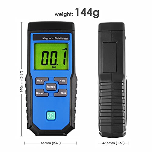 Gauss EMF ELF Meter Detector Electromagnetic Field 200/2000 mG,20/200µT