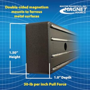 Master Magnetics Magnetic Tool Holder with Magnetic Mount - 12" Wide, 30 lb per inch Pull, Gray, 07576