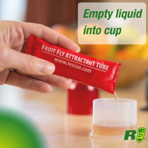 RESCUE! Fruit Fly Trap – Reusable, Includes Liquid Bait Attractant