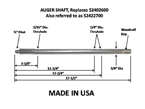 Ariens Compatible Snowblower Auger Gear and Shaft Rebuild Kit 52402600 524026 52422700 Made in USA ST824