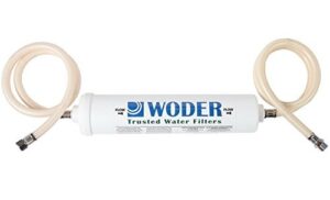 woder-10k-dc ultra high capacity under sink water filter with direct connect fittings - wqa certified 10,000gal – removes chlorine, lead, chromium 6, heavy metals, odors/contaminants - us made