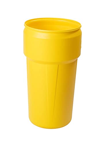 Eagle 20 Gallon Lab Pack Barrel Drum, Plastic Lever-Lock, Yellow, 1623