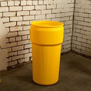 Eagle 20 Gallon Lab Pack Barrel Drum, Plastic Lever-Lock, Yellow, 1623