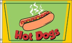 hot dogs flag 3x5ft poly