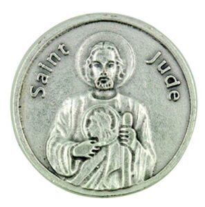 patron of impossible causes saint st jude pocket token coin with prayer back
