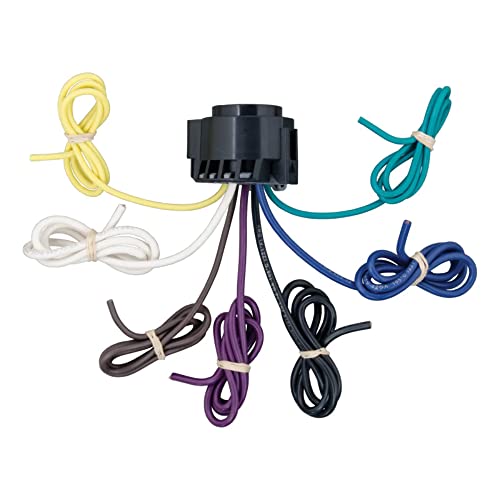 CURT 56229 Replacement USCAR Connector Wiring Harness, 24-Inch Wires, 7 Pin Trailer Wiring , Black