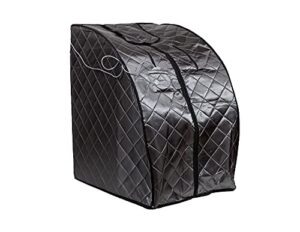heatwave rejuvenator portable personal sauna with far infrared carbon panels, heated floor pad, canvas chair