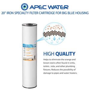 APEC Water Systems 20" Whole House BB Replacement Water Filter High Flow Iron Reduction (FI-IRON20-BB)