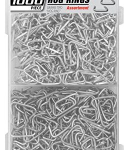 Performance Tool W5230 1,000pc Steel Hog Ring for: Upholstery, fencing, craft, rope, bungee cords, bag closures, crab pots, furniture and much more