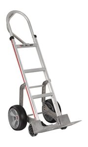 magliner hrk15auae2 self-stabilizing hand truck, vertical loop handle, interlocked microcellular foam wheels, straight back frame, 500 lb capacity