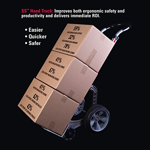 Magliner HRK15AUAE2 Self-Stabilizing Hand Truck, Vertical Loop Handle, Interlocked Microcellular Foam Wheels, Straight Back Frame, 500 lb Capacity