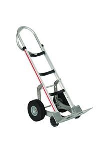 magliner hrk55aua43 self-stabilizing hand truck, vertical loop handle, 4-ply pneumatic wheels, curved back frame, 500 lb capacity