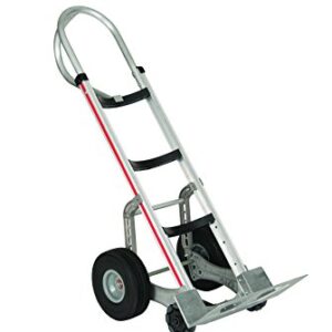 Magliner HRK55AUA43 Self-Stabilizing Hand Truck, Vertical Loop Handle, 4-Ply Pneumatic Wheels, Curved Back Frame, 500 lb Capacity