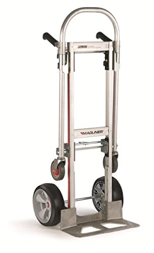 Magliner GMK16UAE Convertible Hand Truck, Interlocked Microcellular Wheels, 500 lb Load Capacity, 47-1/2" Length x 21" Width x 51" Height