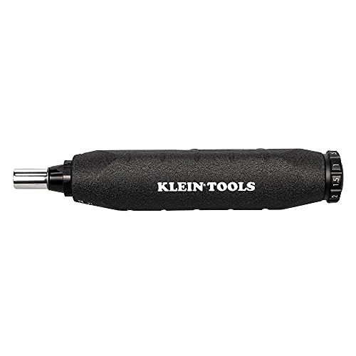 Klein Tools 57032 Screwdriver Set, Torque Screwdriver Kit with Phillips, Slotted, Square Bits, 1/4-Inch Nut Driver, Case Included, 6-Piece