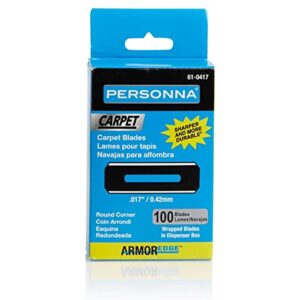 personna slotted round corner carpet blades (100-pack)