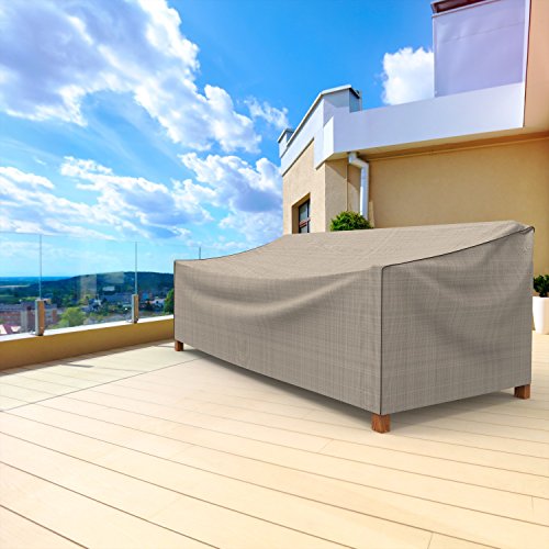 Budge P3W05PM1 English Garden Patio Sofa Cover Heavy Duty and Waterproof, Extra Large, Two-Tone Tan
