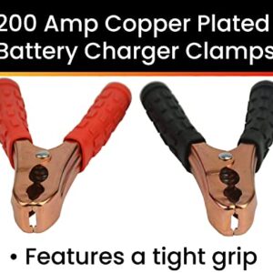 Hot Max 27207 200 Amp Copper Plated Battery Charger Clamps