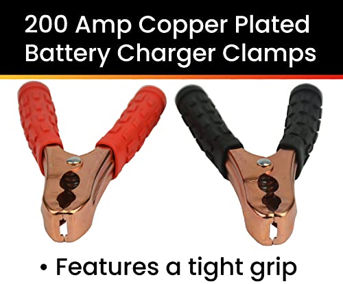 Hot Max 27207 200 Amp Copper Plated Battery Charger Clamps