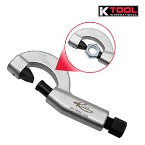 K Tool International 70715 Universal Automotive Nut Splitter Tool for Garages, Repair Shops, and DIY, Splits Nut Sizes 1/8"-15/16", 360 Degree Rotating Cutter, Heat Treated Drop Forged Frame, Silver