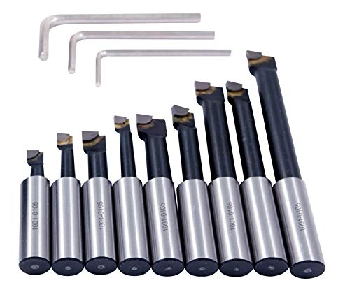 HHIP 1001-0105 3 Piece Boring Tool Set (2 Inch Head & MT3 & 1/2 Inch)