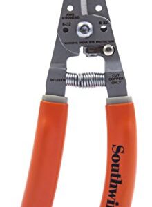 Southwire - 58277940 Tools & Equipment S612STR 4-10 AWG SOL & 6-12 AWG STR Ergonomic Handles Wire Stripper/Cutter