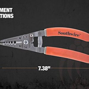 Southwire - 58277940 Tools & Equipment S612STR 4-10 AWG SOL & 6-12 AWG STR Ergonomic Handles Wire Stripper/Cutter