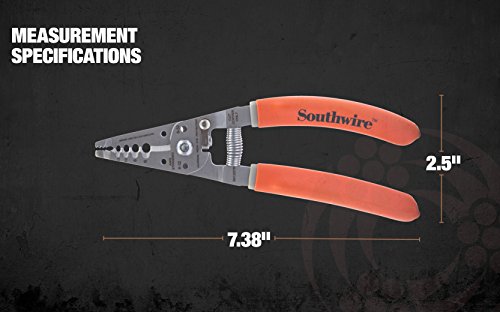 Southwire - 58277940 Tools & Equipment S612STR 4-10 AWG SOL & 6-12 AWG STR Ergonomic Handles Wire Stripper/Cutter